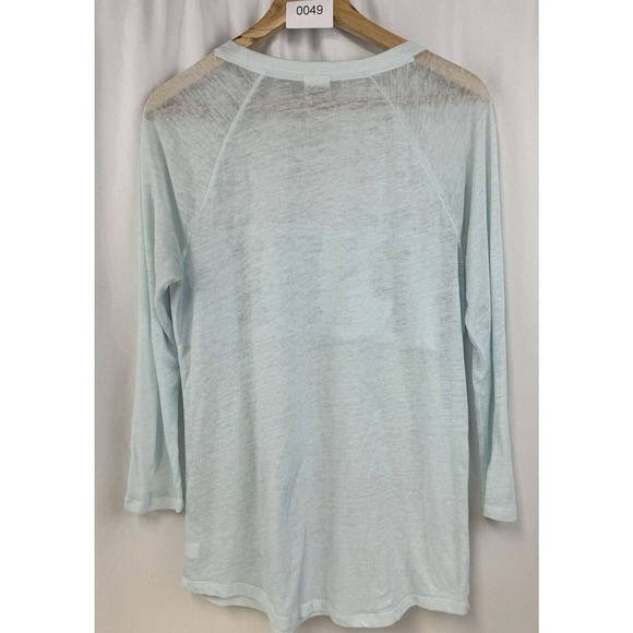 PINK by Victoria's Secrect Long Sleeve Women's Shirt Size M Seablue & White - Picture 6 of 9